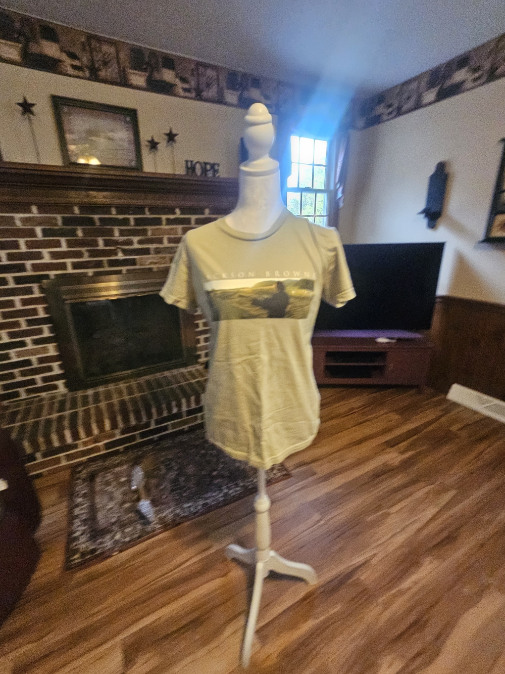 Jackson Browne Olive Green Graphic Long Sleeve Tee